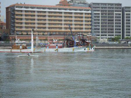 こんなところで漁船が・・・